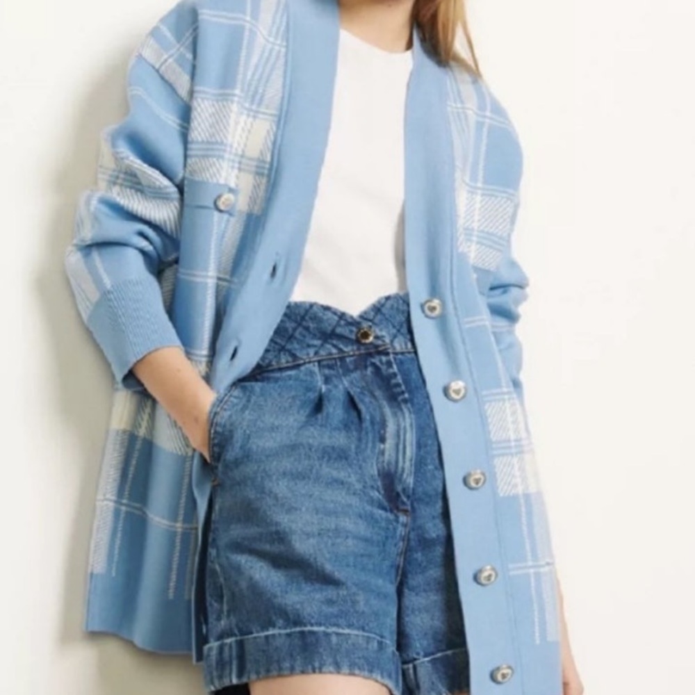 Blue cardigan